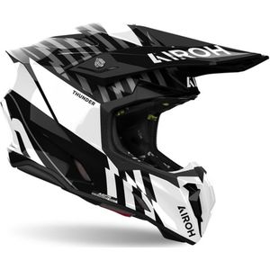 Airoh Twist 3 Thunder Zwart Wit Offroad Helm Maat S