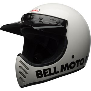 Bell Moto-3 Classic Solid Gloss Wit Integraalhelm Maat M