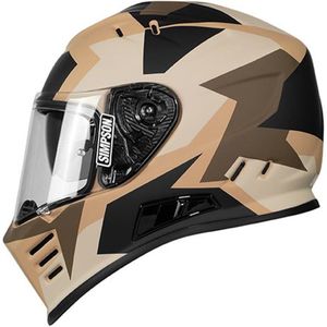 Simpson Venom Panzer Tan Bruin ECE22.06 Integraalhelm Maat M