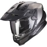 Scorpion ADF-9000 Air Trail Mat Zwart Zilver Adventure Helm