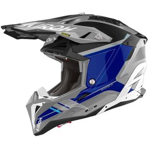 Airoh Aviator 3 Saber Blauw Offroad Helm Maat S