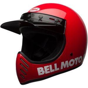 Bell Moto-3 Classic Solid Gloss Rood Integraalhelm Maat S