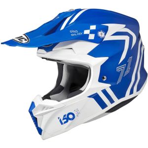 HJC I50 Hex Helmet Blauw Wit Maat M