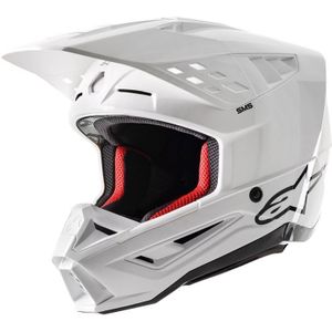 Alpinestars S-M5 Solid Helmet Ece 22.06 White Glossy Maat S