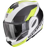 Scorpion Exo-Tech Evo Team Wit-Neon Geel Systeemhelm Maat XL