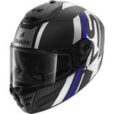 Shark Spartan RS Carbon Shawn Mat Carbon Blauw Zilver DBS