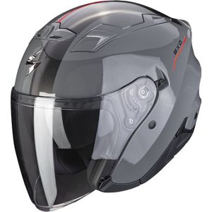 Scorpion EXO-230 Sr Cement Grijs-Rood Jethelm Maat XS