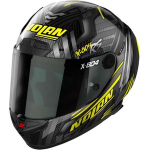 Nolan X-804 RS Ultra Carbon Spectre 019 Geel Chroom Zilver