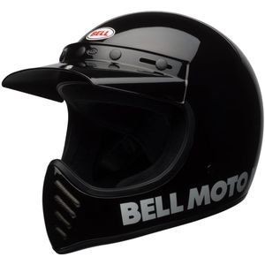 Bell Moto-3 Classic Solid Gloss Zwart Integraalhelm Maat M