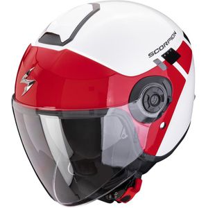 Scorpion Exo-City II Mall Wit-Rood Jet Helm Maat XL