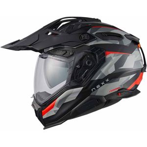 Nexx X.WED3 Trailmania Grijs Rood Mat Adventure Helm Maat S