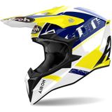 Airoh Wraaap Feel Geel Blauw Offroad Helm Maat XL