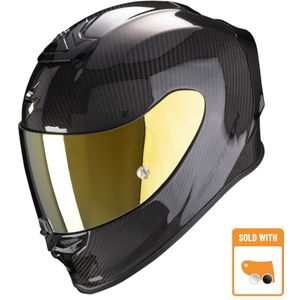 Scorpion Exo-R1 Evo Carbon Air Solid Zwart Integraalhelm