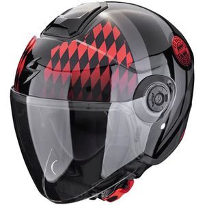 Scorpion Exo-City II FC Bayern Zwart Rood Jet Helm Maat XL