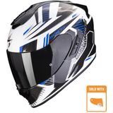 Scorpion Exo-1400 Evo Air Shell Wit-Blauw Integraalhelm Maat