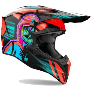 Airoh Wraaap Cyber Oranje Offroad Helm Maat 2XL