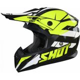 SHOT Pulse Revenge Zwart Neon Geel Wit Glanzend Crosshelm