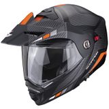Scorpion ADX-2 Camino Mat Zwart-Silver-Oranje Adventure Helm