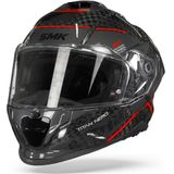 SMK Titan Carbon Nero Rood Grijs Integraalhelm Maat XS