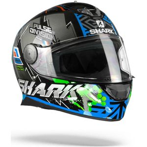 Shark Skwal 2 Noxxys Zwart Blauw Zilver KBS Integraalhelm