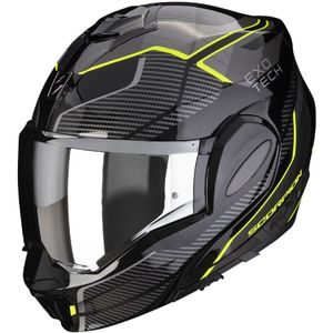 Scorpion Exo-Tech Evo Animo Black-Neon Yellow Modular Helmet