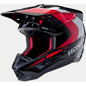 Alpinestars Honda S-M5 Helmet Ece 22.06 Black Red Glossy