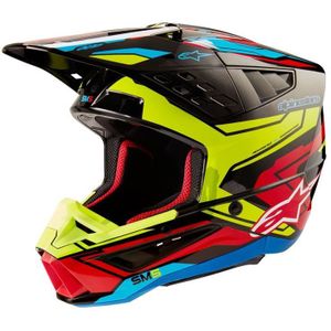 Alpinestars S-M5 Action 2 Helmet Ece 22.06 Black Yellow Fluo