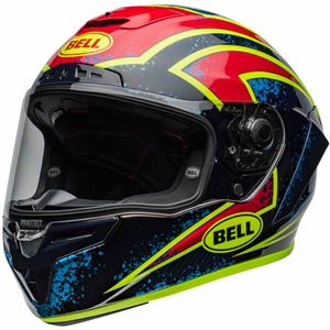 Bell Race Star DLX Flex Xenon Glanzend Blauw Retina