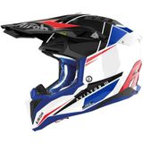 Airoh Aviator 3 Push Blue Red Offroad Helm Maat M