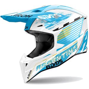 Airoh Wraaap Six Days Argentina 2023 Wit Blauw Offroad Helm