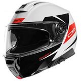 Schuberth C5 Eclipse Wit Rood Systeemhelm Maat XL