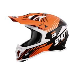 SHOT Lite Fury Zwart Neon Oranje Glanzend Crosshelm Maat L