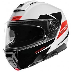 Schuberth C5 Eclipse Wit Rood Systeemhelm Maat M