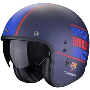 Scorpion Belfast Evo FC Barcelona Blauw Mat Jethelm Maat XS