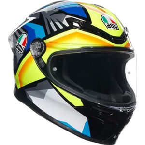 Agv K6 S E2206 Mplk Joan 006 Zwart Blauw Geel Helm Maat S