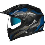 Nexx X.Wed2 Columbus Blauw Zwart Matt Adventure Helm Maat XS