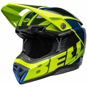 Bell Moto-10 Spherical Sliced Matte Glanzend Retina Blauw