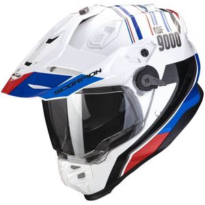Scorpion ADF-9000 Air Desert Wit-Blauw-Rood Adventure Helm