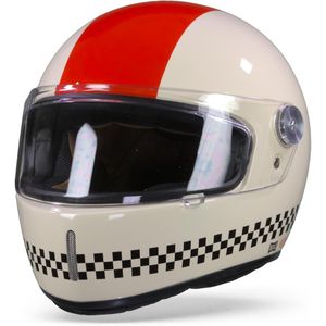 Nexx X.G100R Finish Line Crème Rood Integraalhelm Maat 2XL