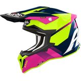 Airoh Strycker Blazer Blauw Roze Offroad Helm Maat M