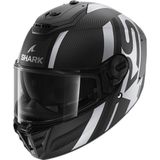 Shark Spartan RS Carbon Shawn Mat Carbon Zwart Zilver DKS