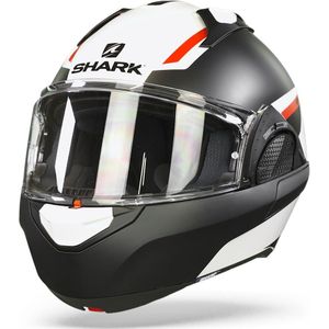 Shark Evo GT Sean WKR Wit Zwart Rood Systeemhelm Maat XS