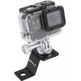 PULUZ aluminium motorfiets vaste houder voor bevestiging met statiefadapter en schroef voor GoPro NIEUWE HERO / HERO6 / 5 sessie / 5/4 sessie / 4/3 + / 3/2/1, Sony RX0, andere sportcamera's (zilver)