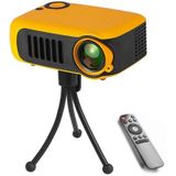A2000 Mini draagbare projector 800 Lumen Ondersteunt 1080P LCD 50000 uur Levensduur lamp Home Theater Videoprojector voor powerbank (oranje)
