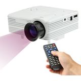 80 lumen 1080P HD Multimedia Mini draagbare LED-projector, ondersteuning voor HDMI / VGA / AV / USB / SD-kaart, model: H80 (wit)