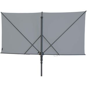 Vrijhangende zweefparasol Sun Square 250x125 (Light grey)