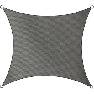 Schaduwdoek Como polyester vierkant 5m (antraciet)