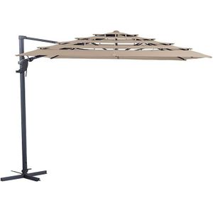 Vrijhangende zweefparasol Monaco open air II 300x300 (ecru) (SHOWROOMAANBIEDING)