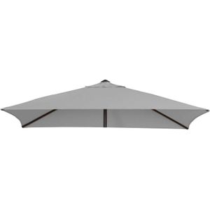 Stokparasoldoek Madison Borneo 200x200cm vierkant (grey)