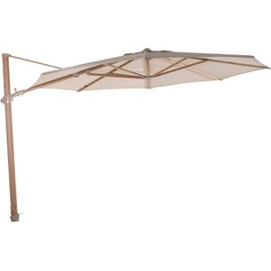 Zweefparasol Siesta premium 4-Seasons 350cm woodlook - (sand)